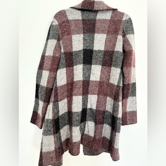 Tahari Women's Brown/Blue Long Sleeve Cardigan Sweater wool blend small - Picture 4 of 4